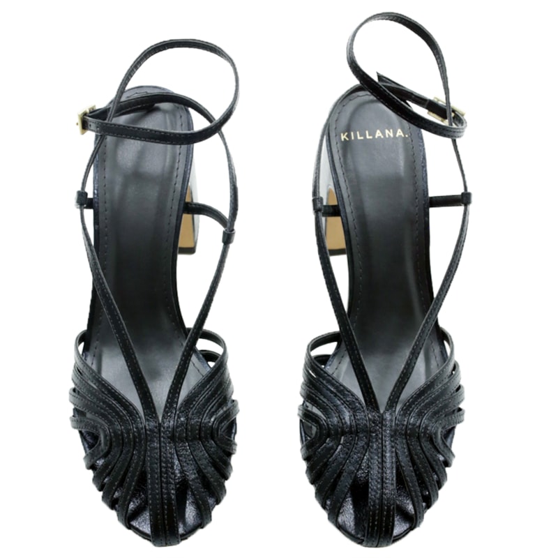 FEMININO SANDALIA ALTA KILLANA 399081 CRISTAL PRETO
