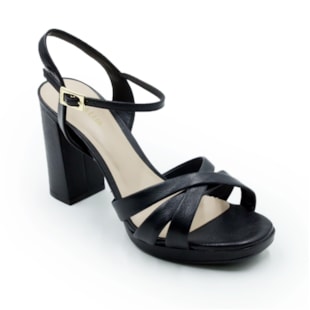 FEMININO SANDALIA ALTA LUZ DA LUA  56730002 3 PRETO