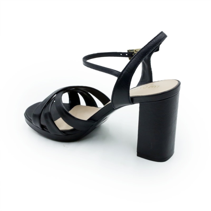 FEMININO SANDALIA ALTA LUZ DA LUA  56730002 3 PRETO