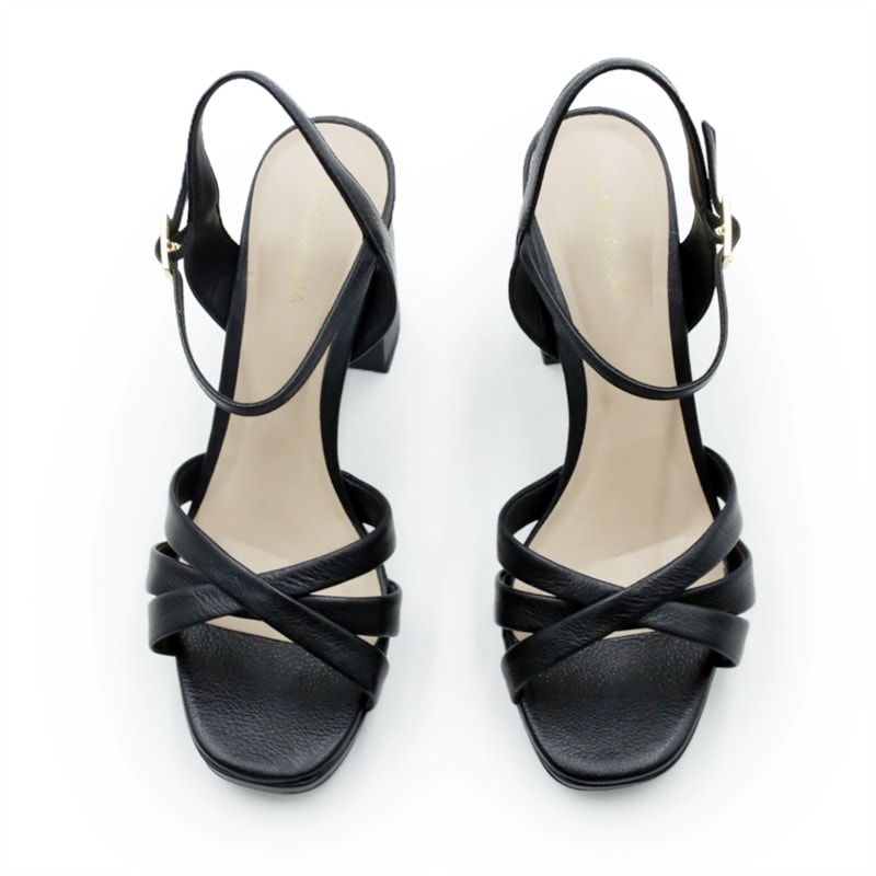 FEMININO SANDALIA ALTA LUZ DA LUA  56730002 3 PRETO