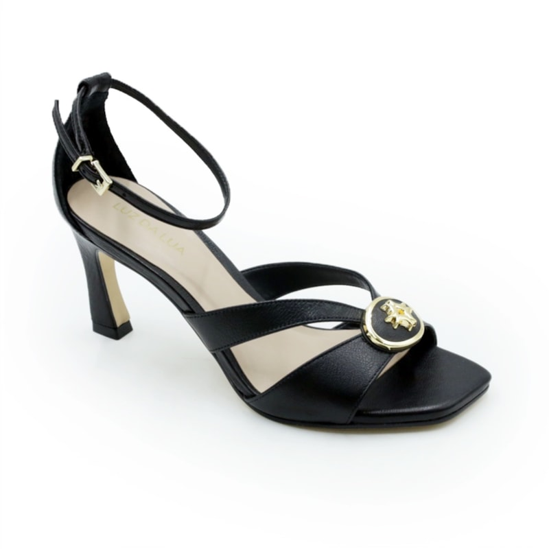 FEMININO SANDALIA ALTA LUZ DA LUA 80110038 7 PRETO