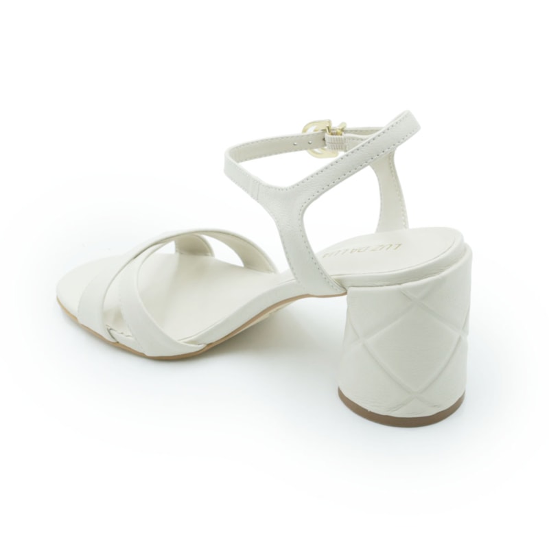 FEMININO SANDALIA ALTA LUZ DA LUA  80930005 PANNA