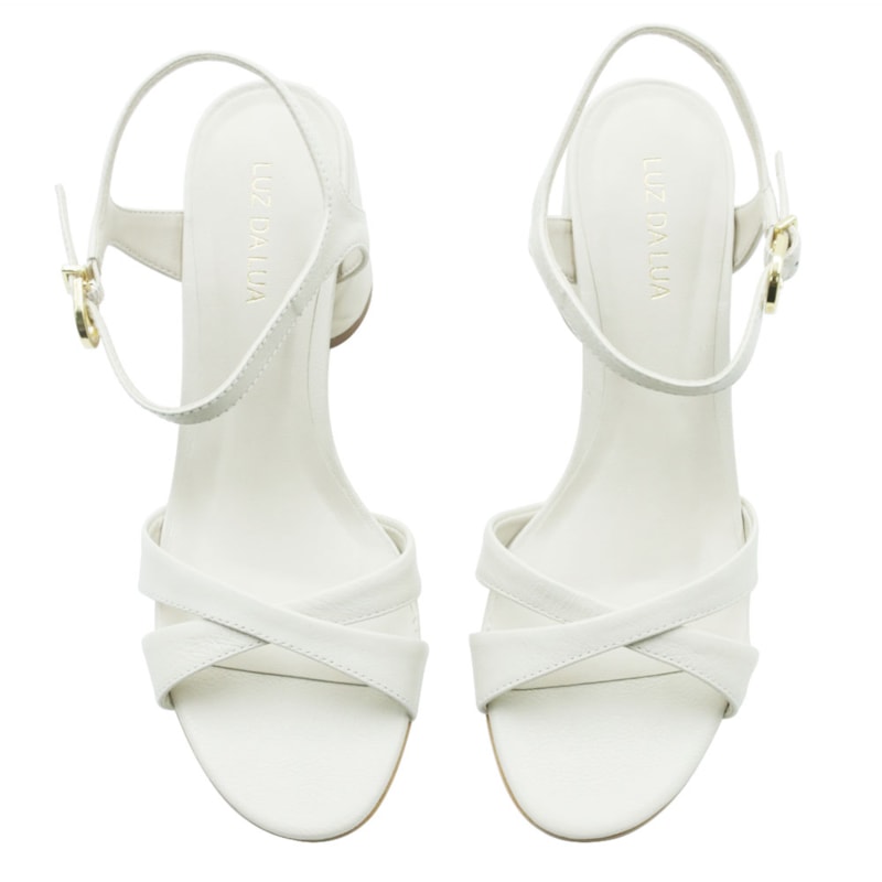 FEMININO SANDALIA ALTA LUZ DA LUA  80930005 PANNA