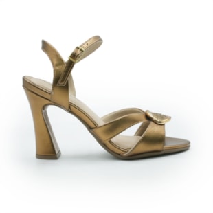 FEMININO SANDALIA ALTA PICCADILLY  727072 1 OURO VELHO