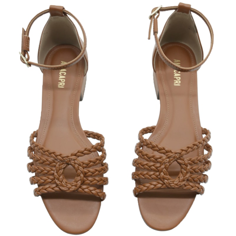FEMININO SANDALIA BAIXA ANA CAPRI C3048900760001 MACCHIATO
