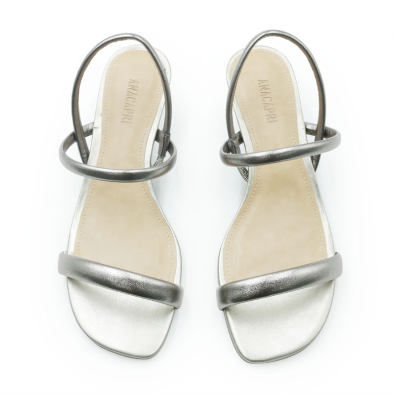 FEMININO SANDALIA BAIXA ANA CAPRI C3077900070001 PRATA VELHO