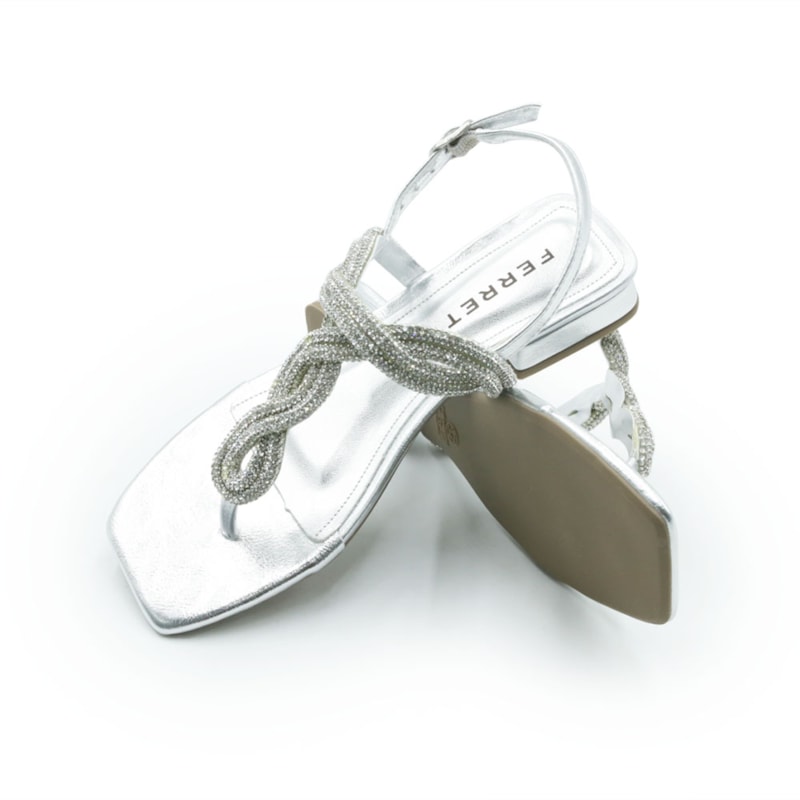 FEMININO SANDALIA BAIXA FERRETTI 1057677 STELLARE PRATA