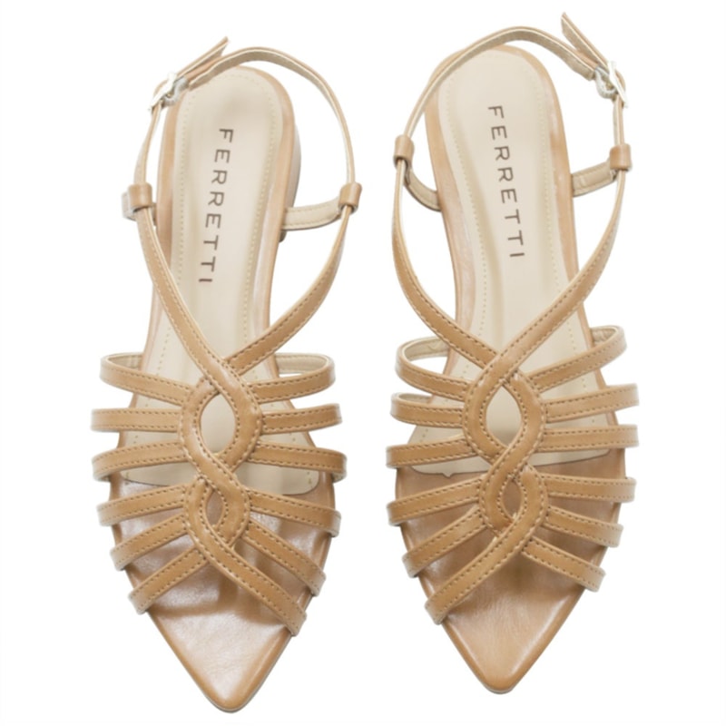 FEMININO SANDALIA BAIXA FERRETTI 1197874 MADRI AMBAR