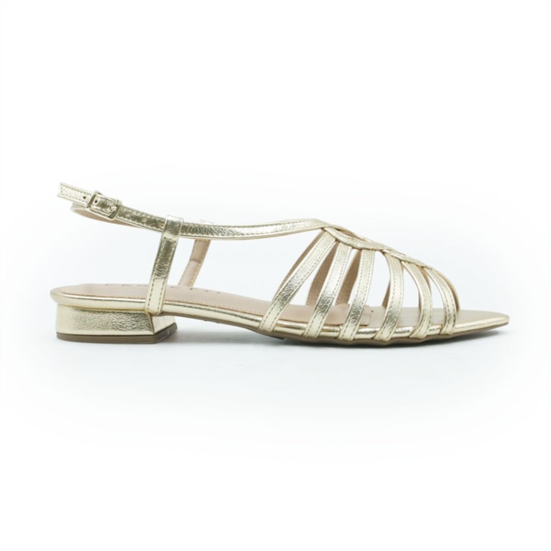 FEMININO SANDALIA BAIXA FERRETTI 1197874 STELLARE CHAMPAGNE