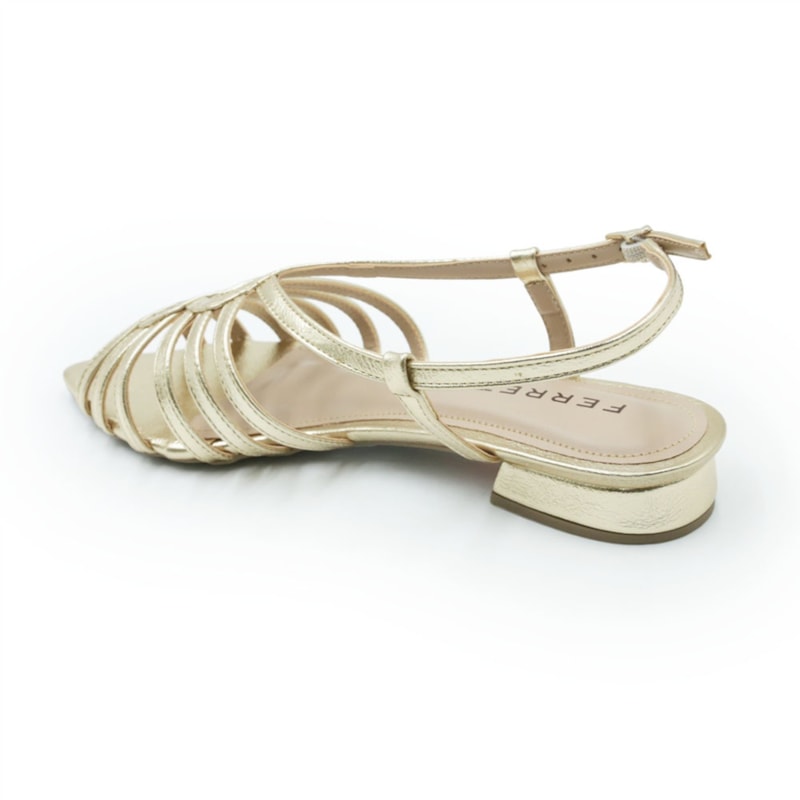 FEMININO SANDALIA BAIXA FERRETTI 1197874 STELLARE CHAMPAGNE