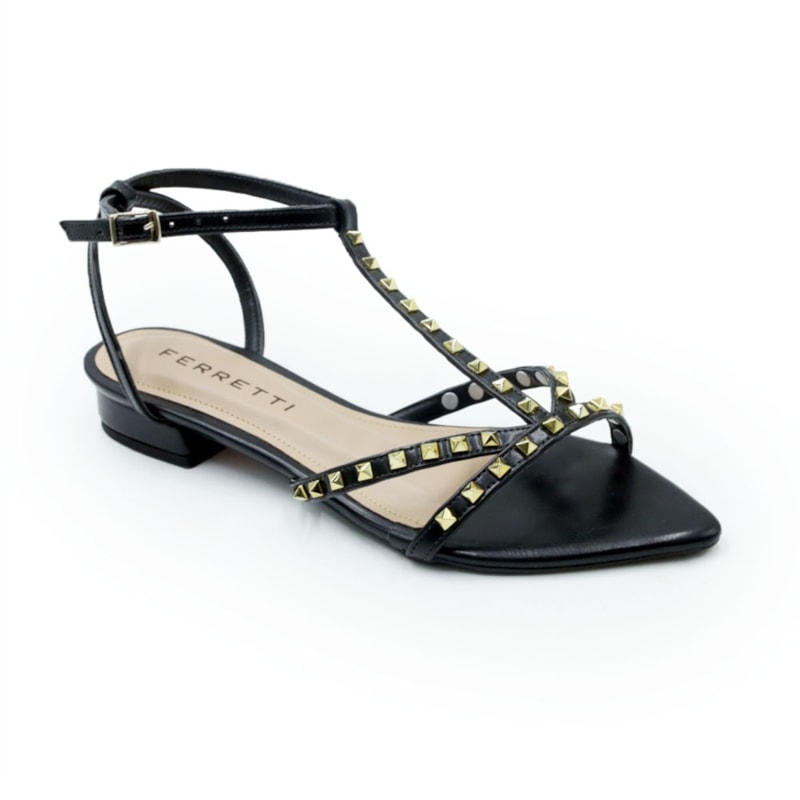 FEMININO SANDALIA BAIXA FERRETTI 1197905 MADRI PRETO