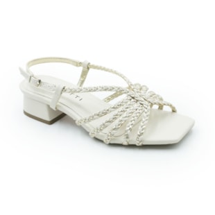 FEMININO SANDALIA BAIXA FERRETTI 1727952 SOFT OFF WHITE CHAMPAGNE