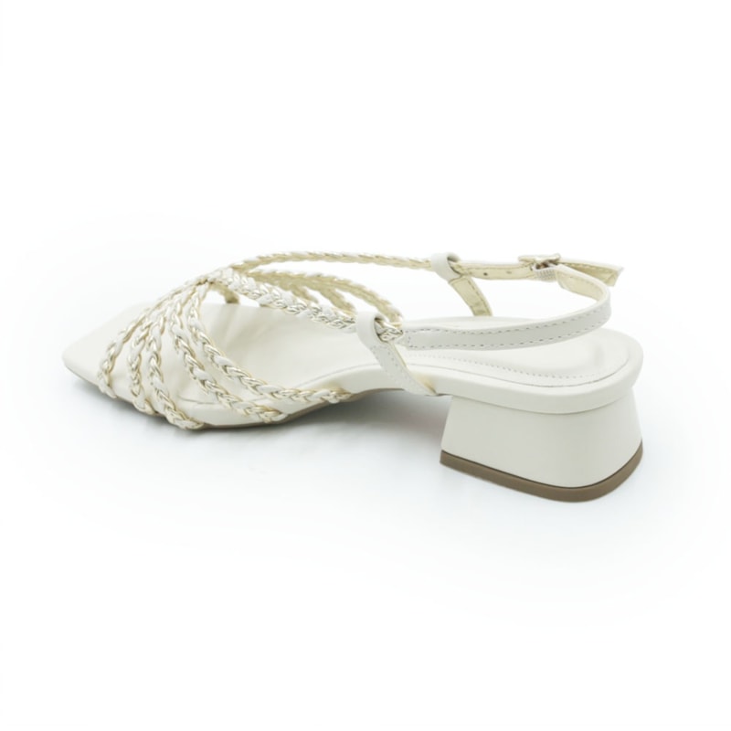 FEMININO SANDALIA BAIXA FERRETTI 1727952 SOFT OFF WHITE CHAMPAGNE