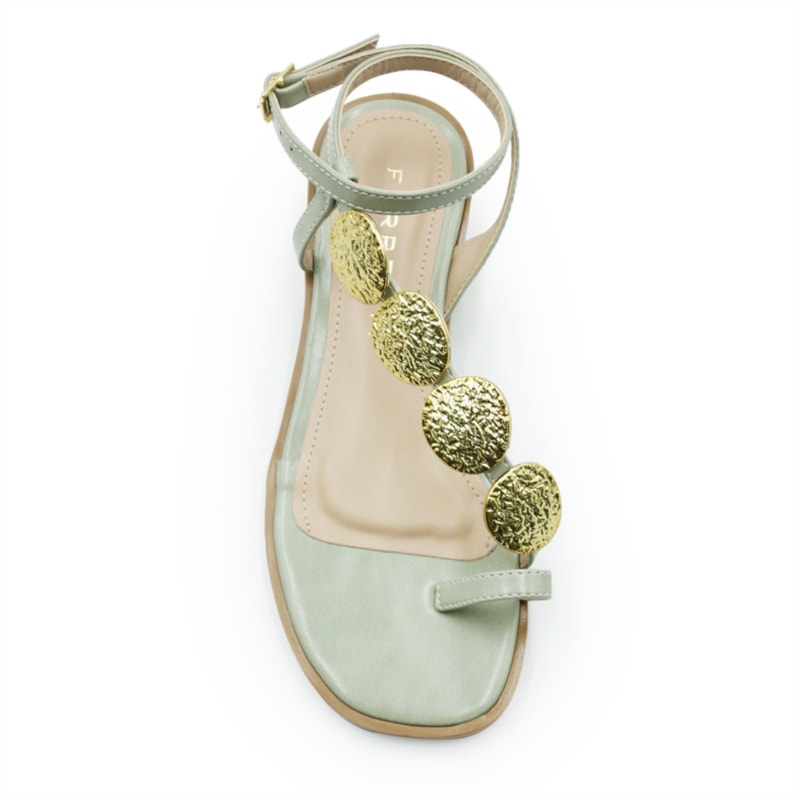 FEMININO SANDALIA BAIXA FERRETTI  2950186 MADRI ERVA MATE
