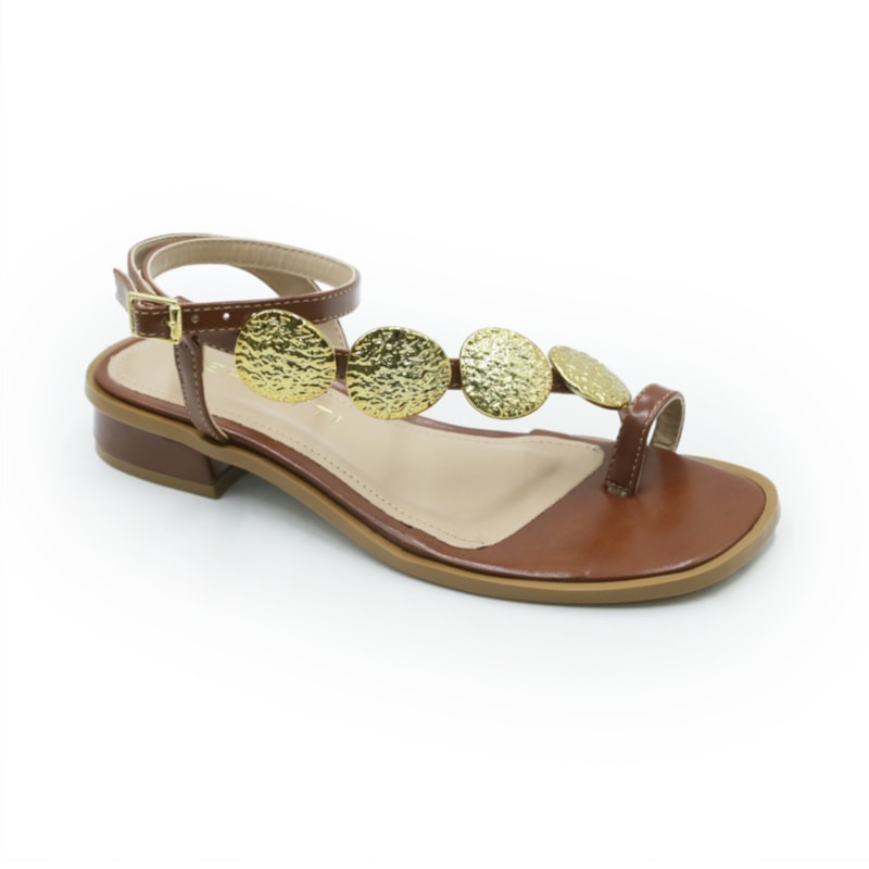 FEMININO SANDALIA BAIXA FERRETTI  2950186 MADRI NEW WHISKY