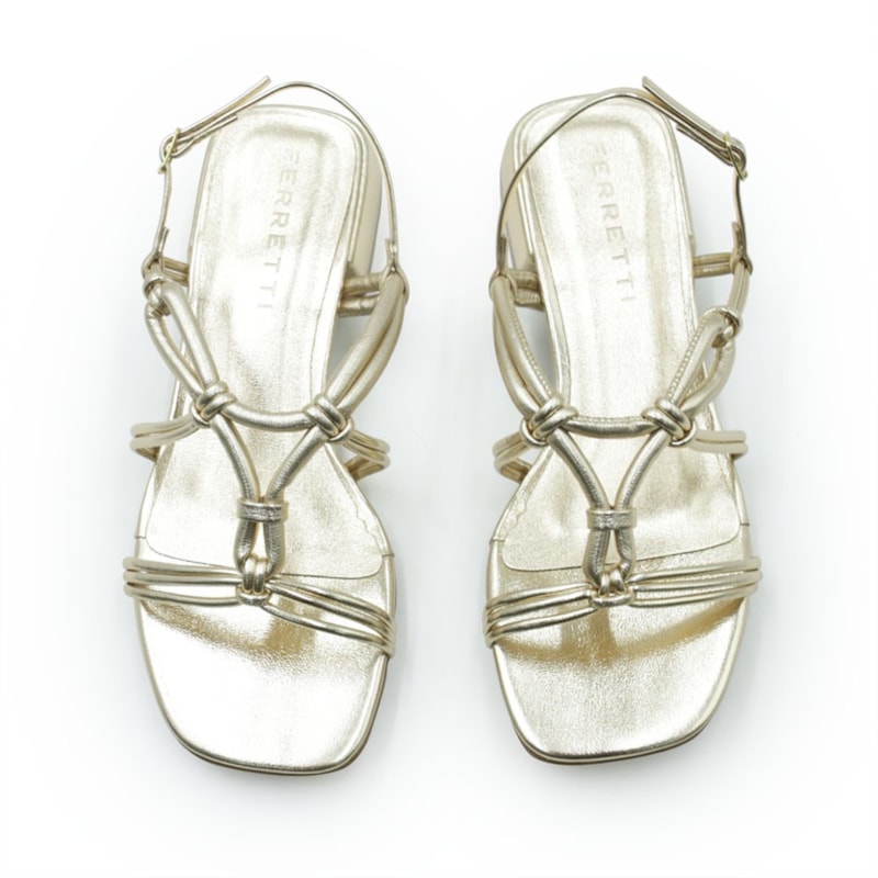 FEMININO SANDALIA BAIXA FERRETTI 4330 0T12210 CHAMPAGNE