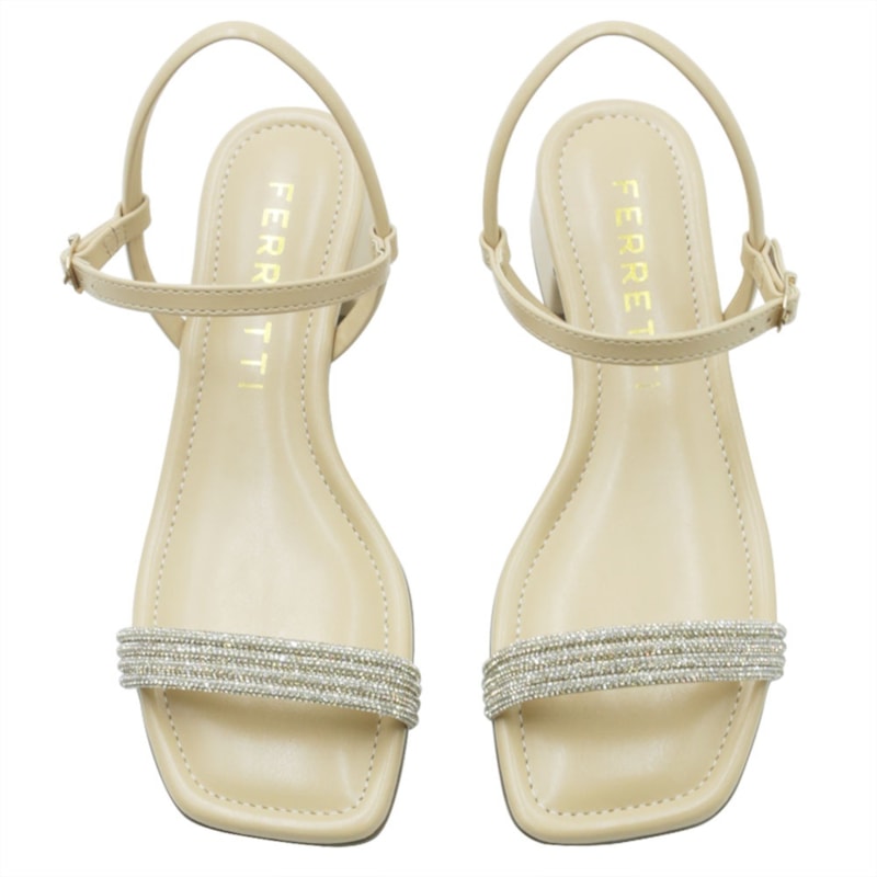 FEMININO SANDALIA BAIXA FERRETTI 538012427 INTENSE LATTE