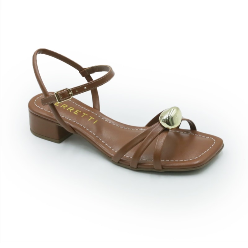 FEMININO SANDALIA BAIXA FERRETTI 5380P12963 INTENSE CARAMELO