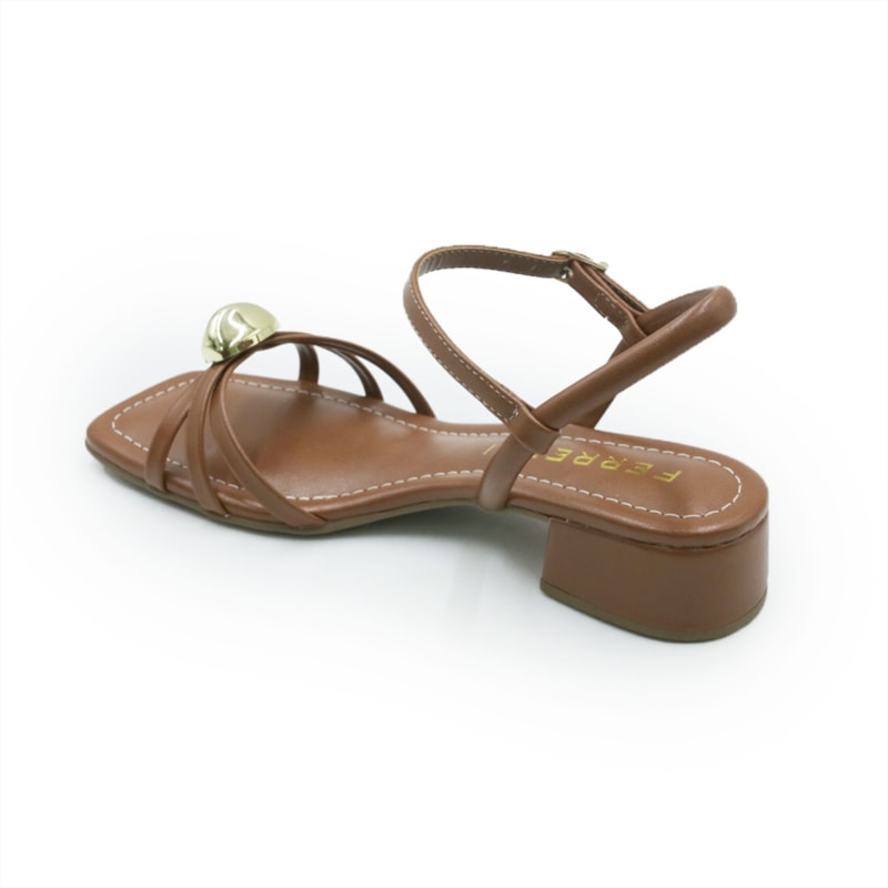 FEMININO SANDALIA BAIXA FERRETTI 5380P12963 INTENSE CARAMELO
