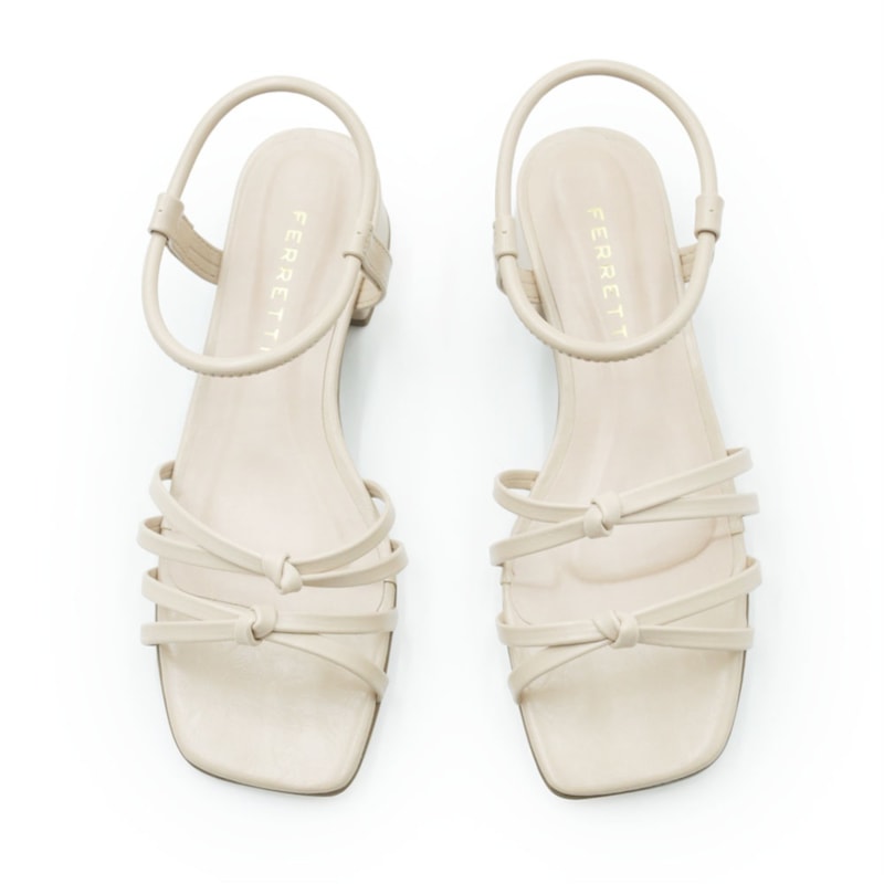 FEMININO SANDALIA BAIXA FERRETTI A222330887 NAPA GRANITE AMENDOA