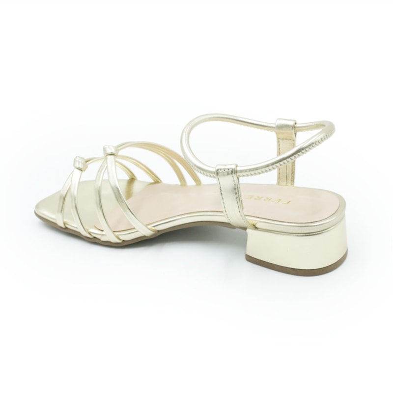 FEMININO SANDALIA BAIXA FERRETTI  A223330887 METAL ULTRA OURO LIGHT
