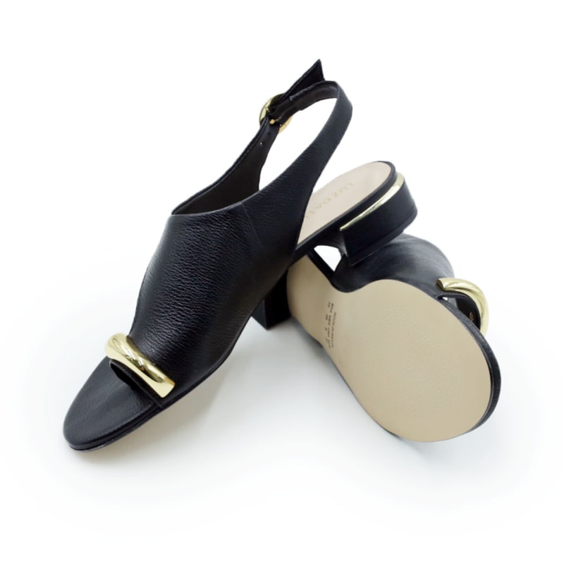 FEMININO SANDALIA BAIXA LUZ DA LUA  80910004 PRETO