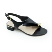 FEMININO SANDALIA BAIXA LUZ DA LUA  80910004 PRETO