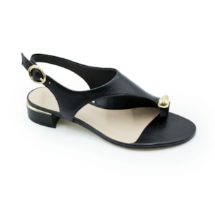 FEMININO SANDALIA BAIXA LUZ DA LUA  80910004 PRETO