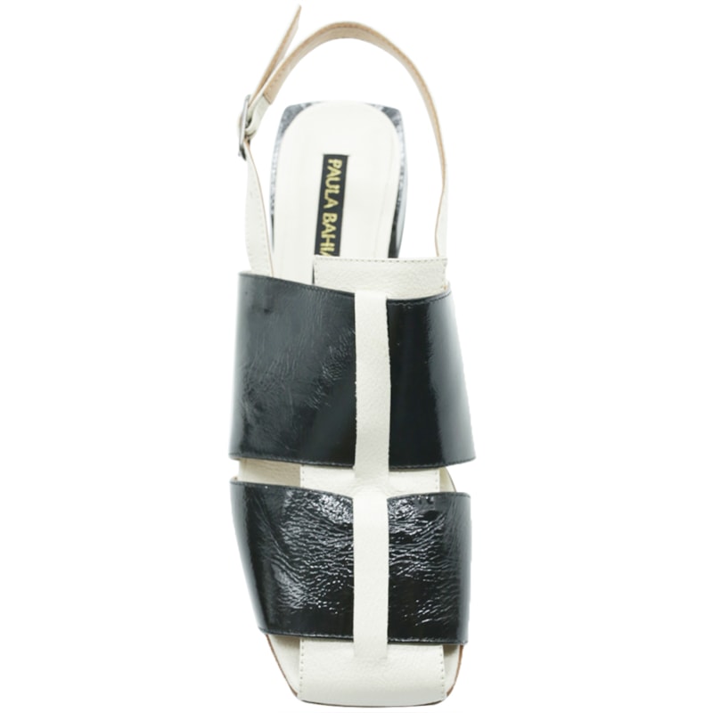 FEMININO SANDALIA BAIXA PAULA BAHIA PB8408 PRETO BRANCO