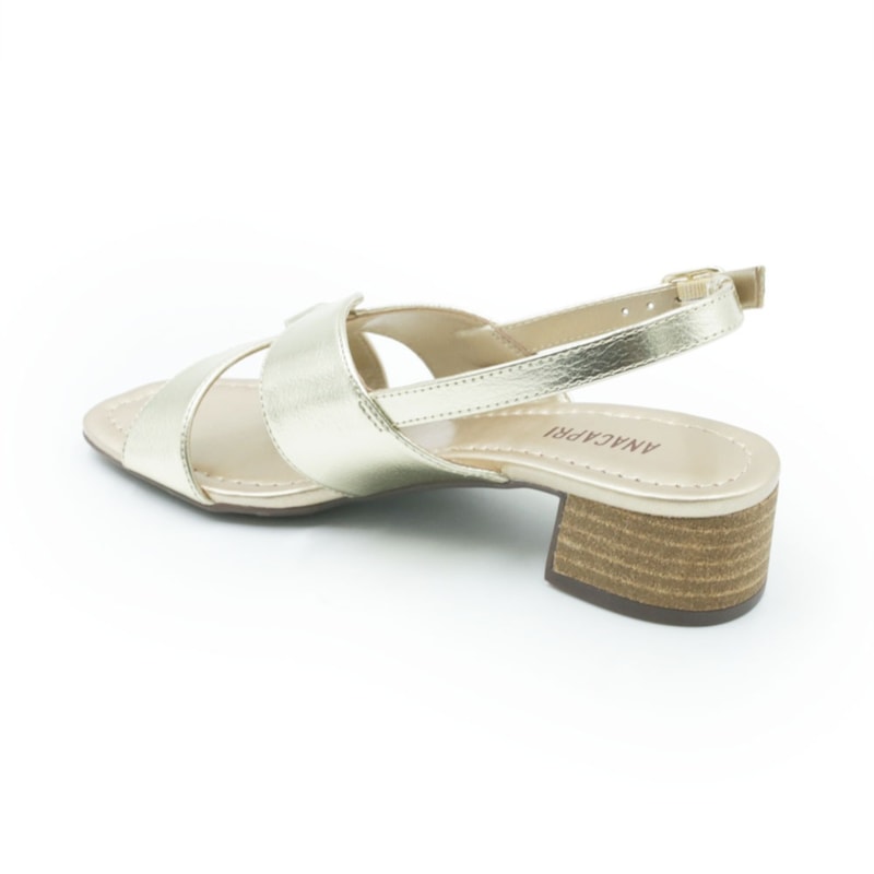 FEMININO SANDALIA MEDIA ANA CAPRI C3048900220013 OURO LIGHT