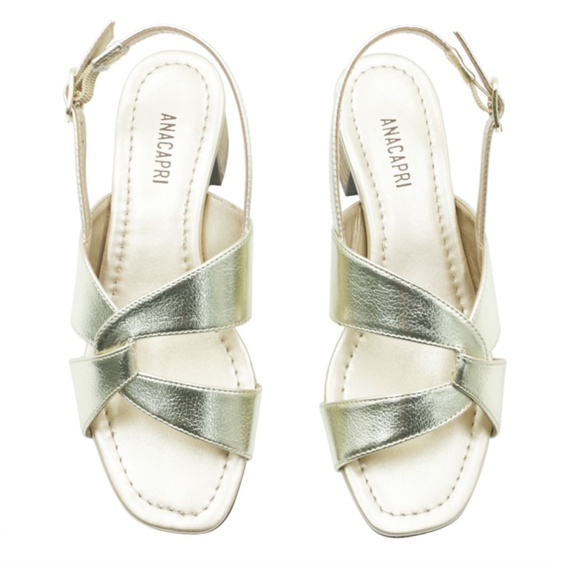FEMININO SANDALIA MEDIA ANA CAPRI C3048900220013 OURO LIGHT