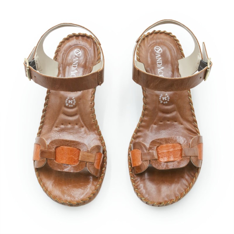 FEMININO SANDALIA MEDIA ANDACCO 16135 67 RUST LARANJA