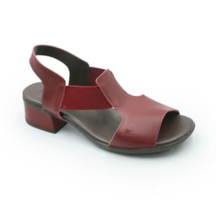 FEMININO SANDALIA MEDIA AYEAYE 503A108 ANILINA CARMIM