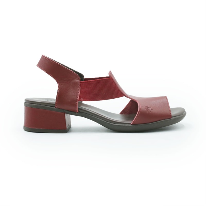 FEMININO SANDALIA MEDIA AYEAYE 503A108 ANILINA CARMIM