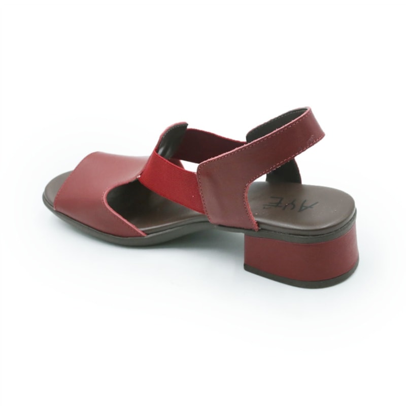 FEMININO SANDALIA MEDIA AYEAYE 503A108 ANILINA CARMIM