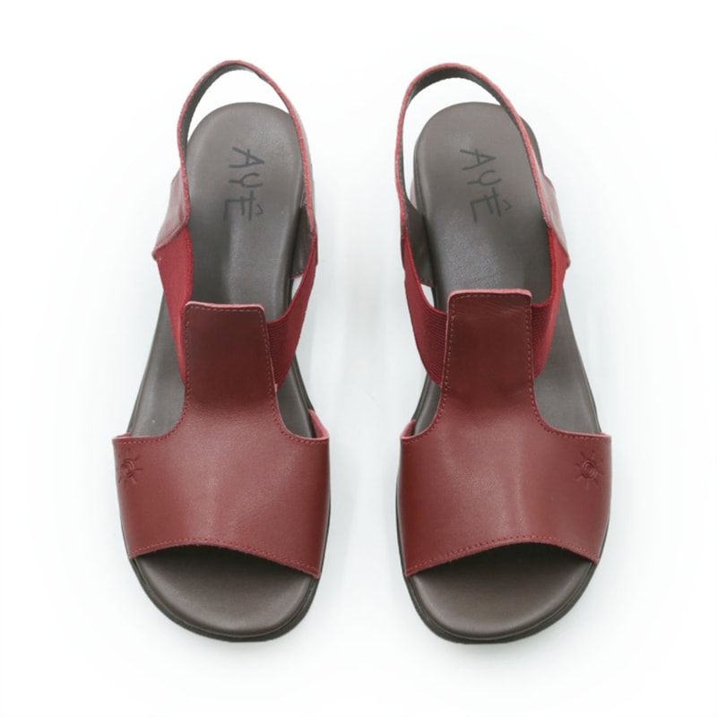 FEMININO SANDALIA MEDIA AYEAYE 503A108 ANILINA CARMIM