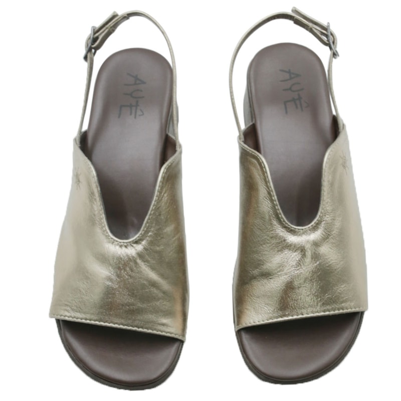 FEMININO SANDALIA MEDIA AYEAYE  503A1427 NAPA CRISTAL PRATA VELHO