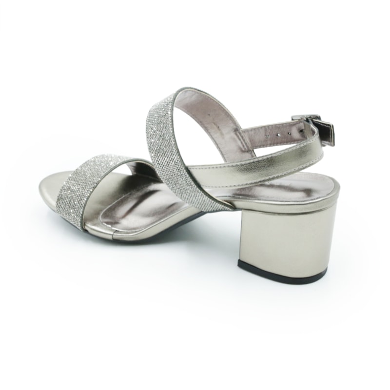 FEMININO SANDALIA MEDIA FERRETTI  107383 PEWTER GRAFITE