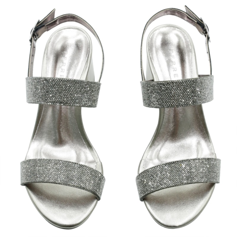 FEMININO SANDALIA MEDIA FERRETTI  107383 PEWTER GRAFITE