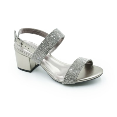 FEMININO SANDALIA MEDIA FERRETTI  107383 PEWTER GRAFITE