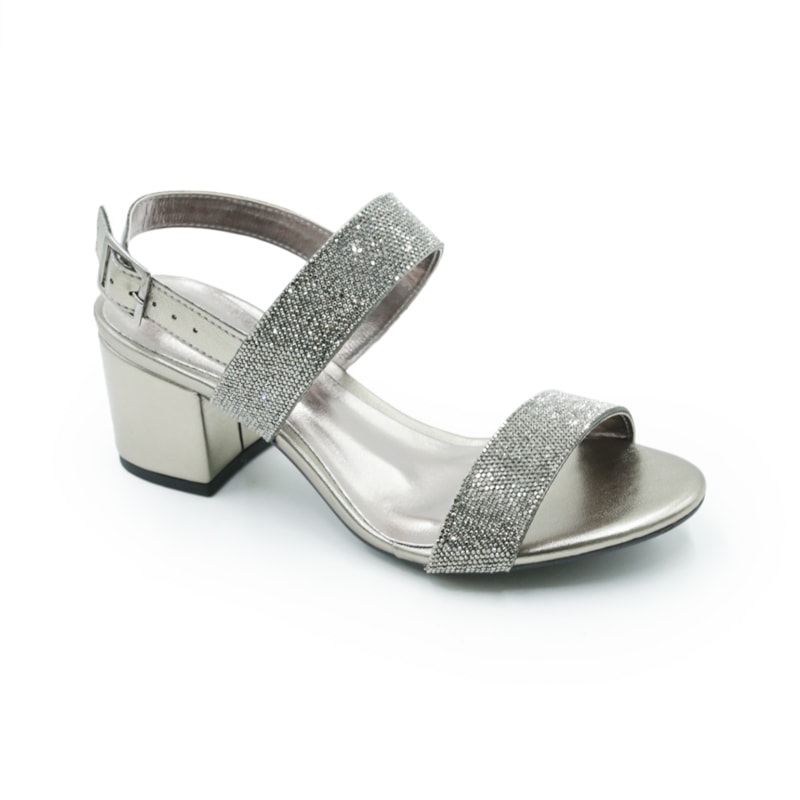 FEMININO SANDALIA MEDIA FERRETTI  107383 PEWTER GRAFITE