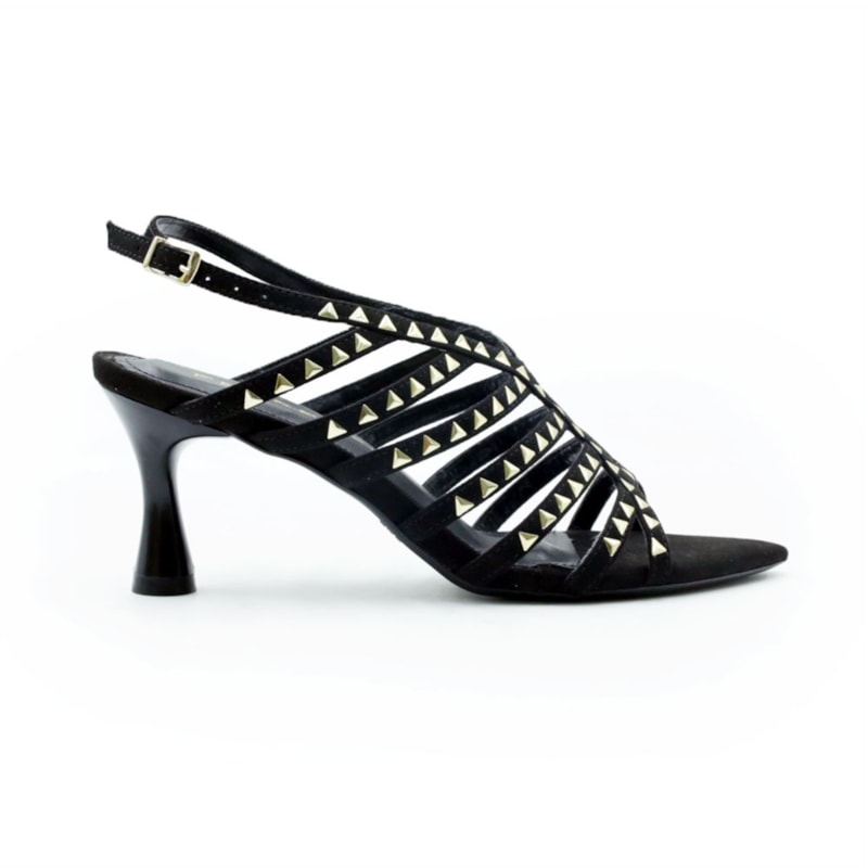 FEMININO SANDALIA MEDIA FERRETTI 1578018 SUEDE PRETO