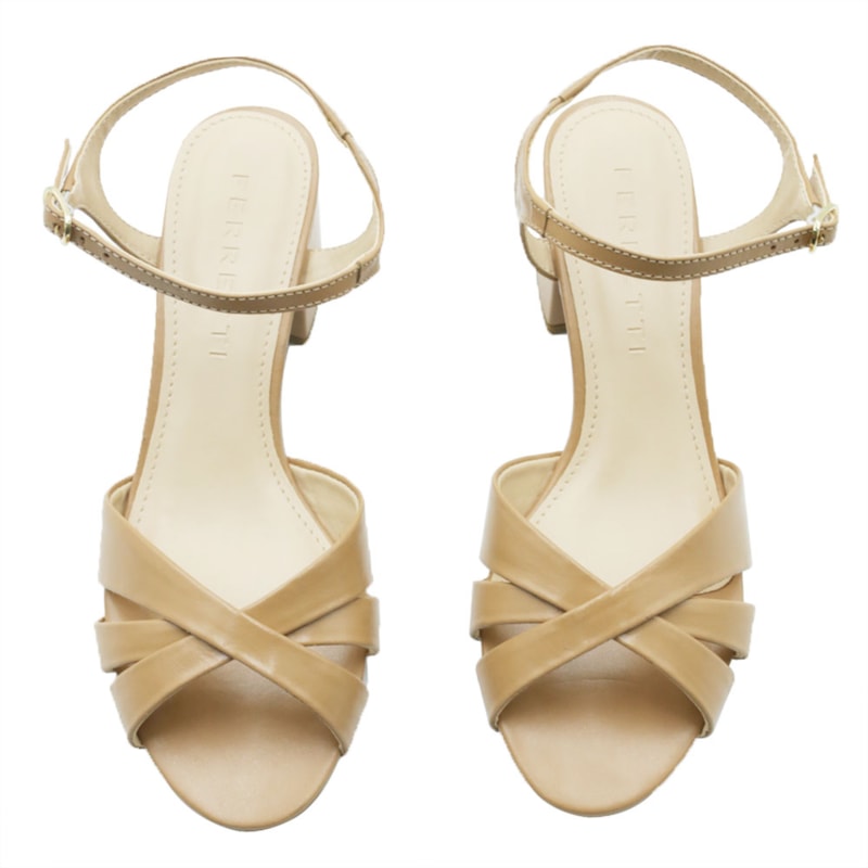 FEMININO SANDALIA MEDIA FERRETTI 40120979 DOCE DE LEITE