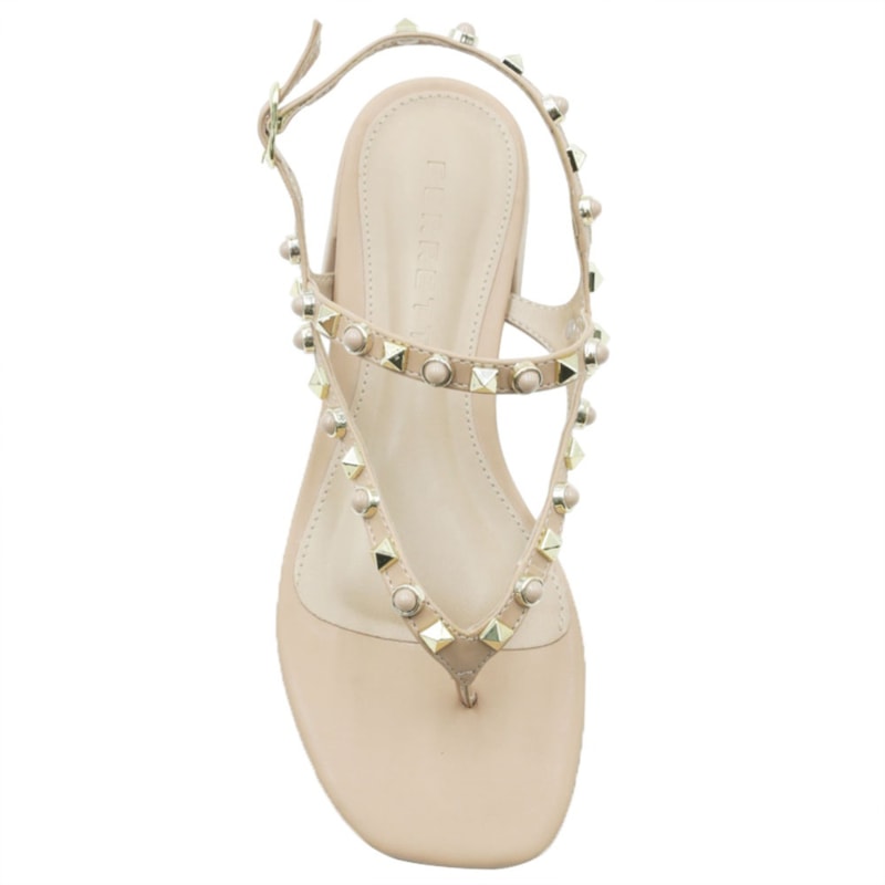 FEMININO SANDALIA MEDIA FERRETTI  45422 MESTICO NEW ANTIQUE NUDE