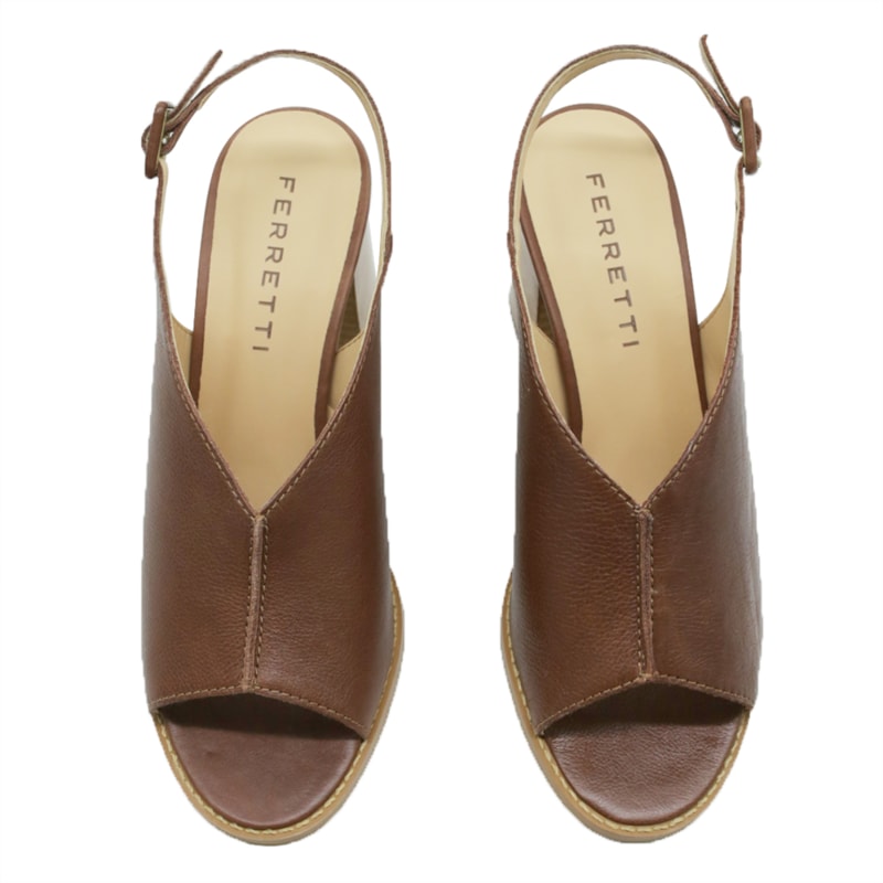 FEMININO SANDALIA MEDIA FERRETTI 52312FA VINTAGE CONHAQUE