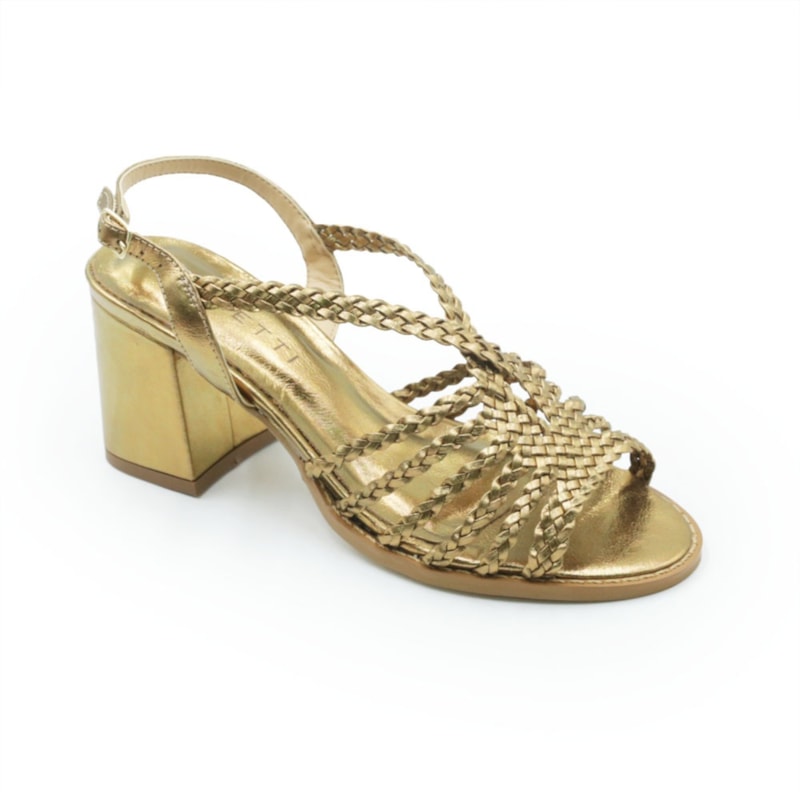 FEMININO SANDALIA MEDIA FERRETTI 52391 CRISTAL BRONZE