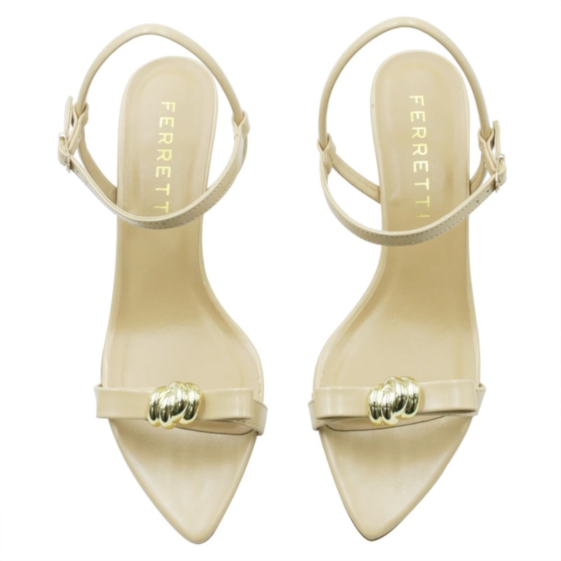 FEMININO SANDALIA MEDIA FERRETTI 532112729 INTENSE LATTE