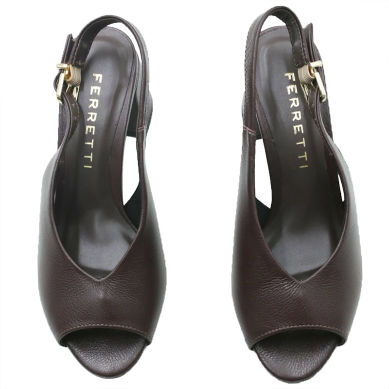 FEMININO SANDALIA MEDIA FERRETTI 609501977 COURO ACAI