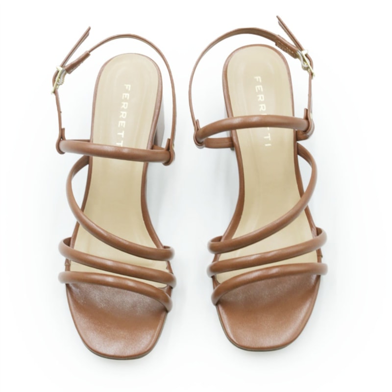FEMININO SANDALIA MEDIA FERRETTI 6902P61100 INTENSE CARAMELO
