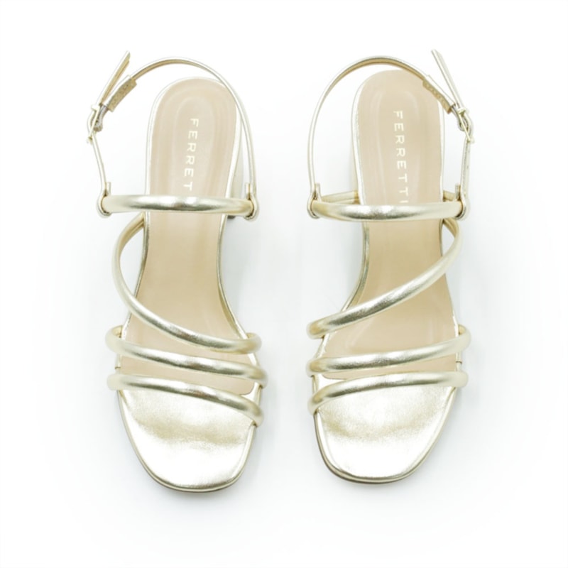 FEMININO SANDALIA MEDIA FERRETTI 6902P61100 IRON OURO